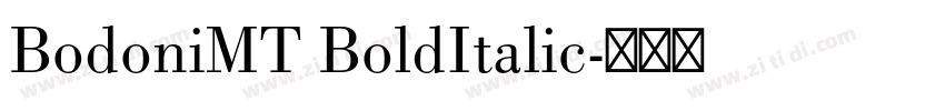 BodoniMT BoldItalic字体转换